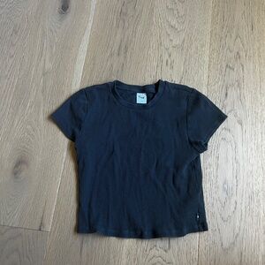 TNA Black cropped shirt